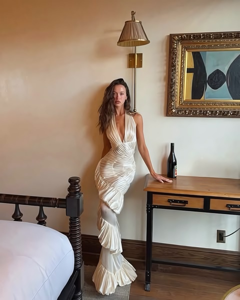 Luxury Satin Evening Dress Showcase